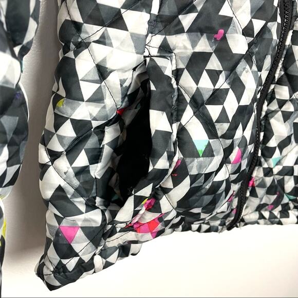 RBX | Snow Jacket Geometric Shapes Black White Snowboard Ski - Picture 7 of 10